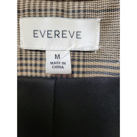 Evereve Women's Plaid Blazer Jacket Single Button Size Medium Academia Fall - Picture 3 of 8